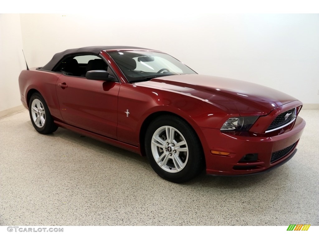 2014 Mustang V6 Convertible - Ruby Red / Charcoal Black photo #2