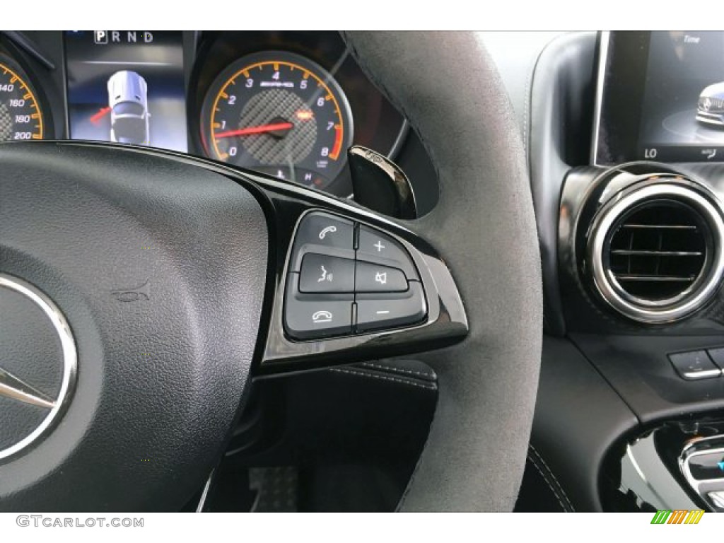 2018 Mercedes-Benz AMG GT C Roadster Black Steering Wheel Photo #134353077