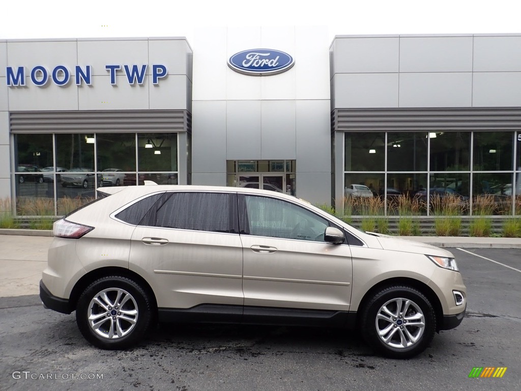 2017 Edge SEL AWD - White Gold Metallic / Ebony photo #1