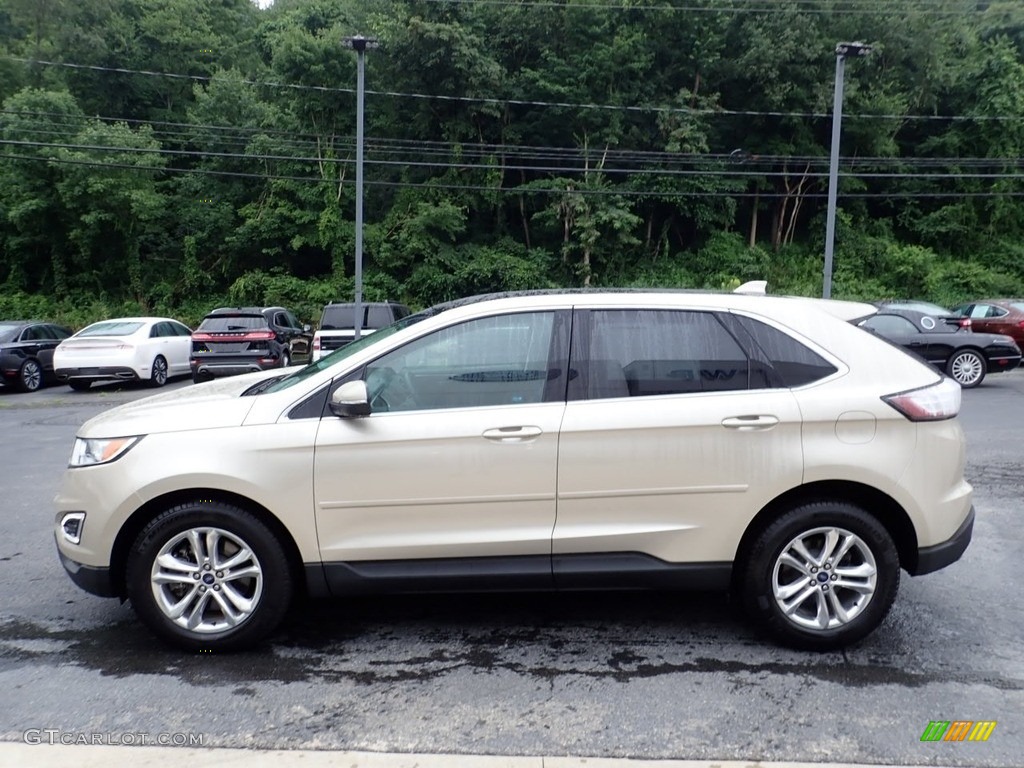 2017 Edge SEL AWD - White Gold Metallic / Ebony photo #6