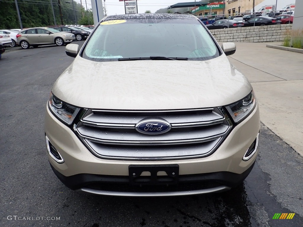 2017 Edge SEL AWD - White Gold Metallic / Ebony photo #8