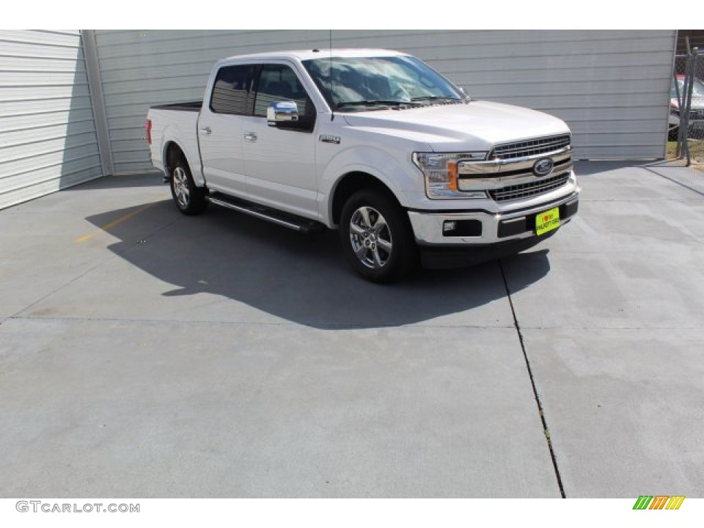 2018 F150 Lariat SuperCrew - White Platinum / Earth Gray photo #2