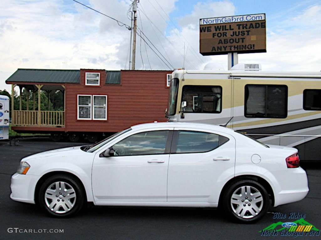 2013 Avenger SE V6 - New Bright White / Black/Light Frost Beige photo #2