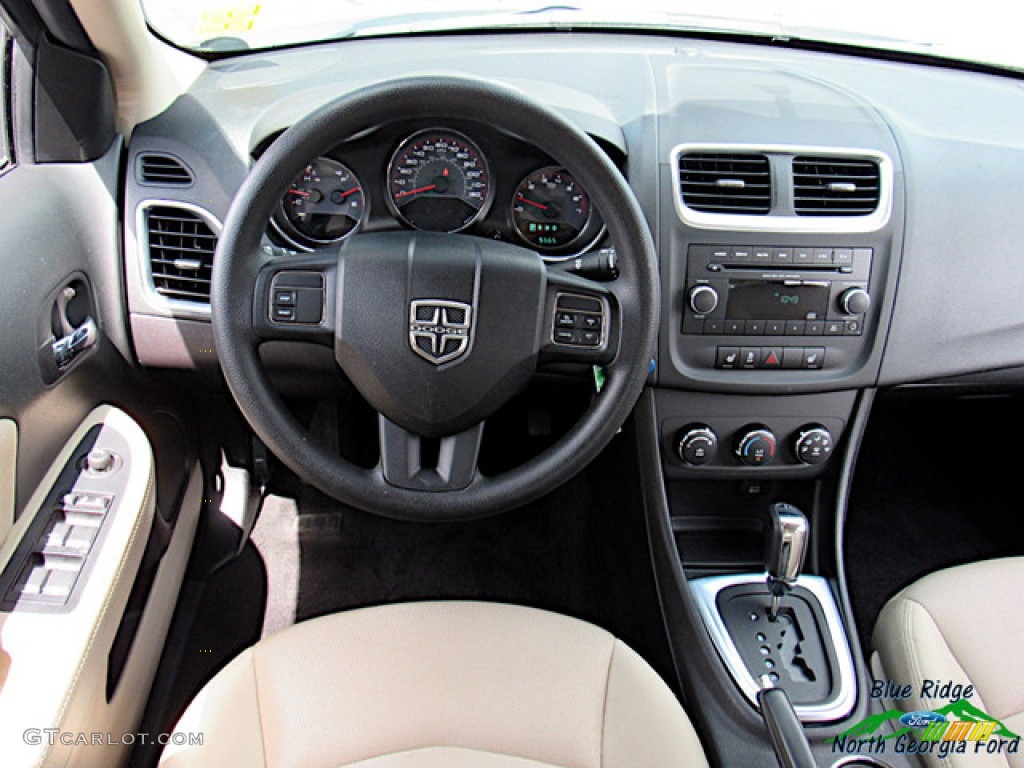 2013 Avenger SE V6 - New Bright White / Black/Light Frost Beige photo #14
