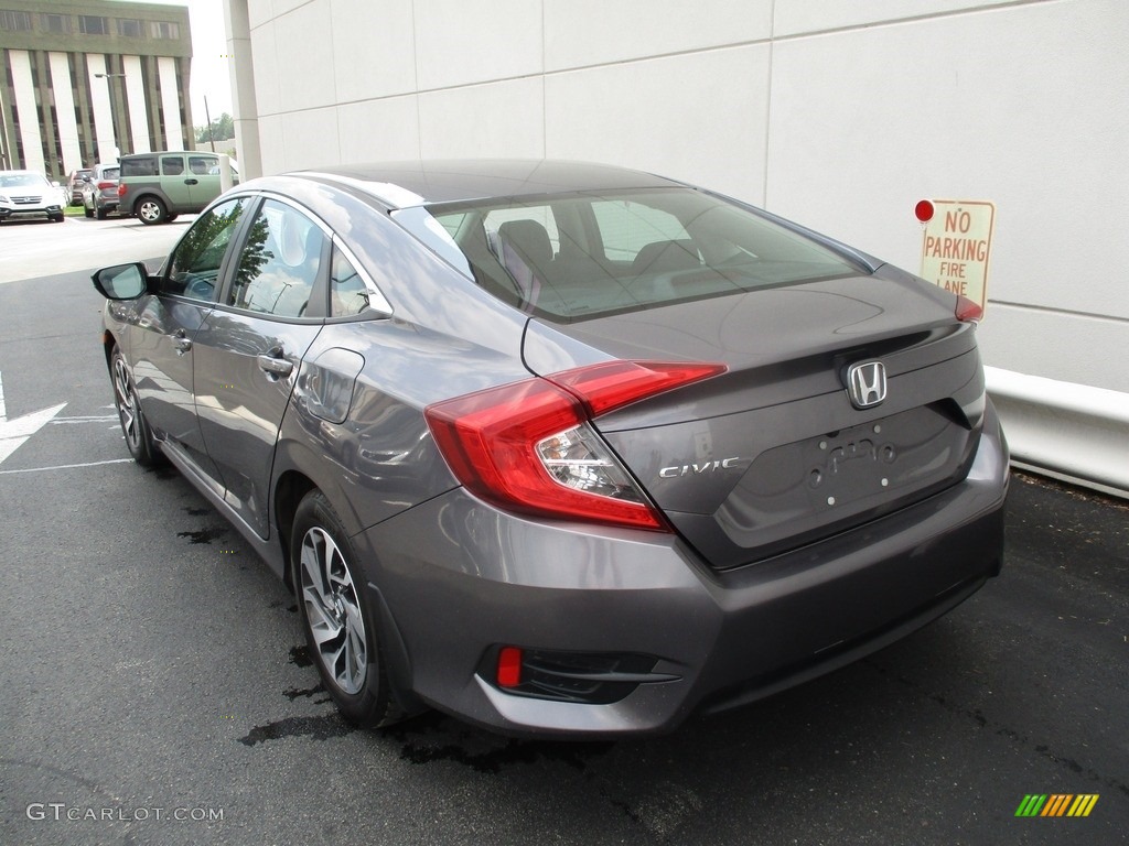 2016 Civic EX Sedan - Modern Steel Metallic / Black photo #3