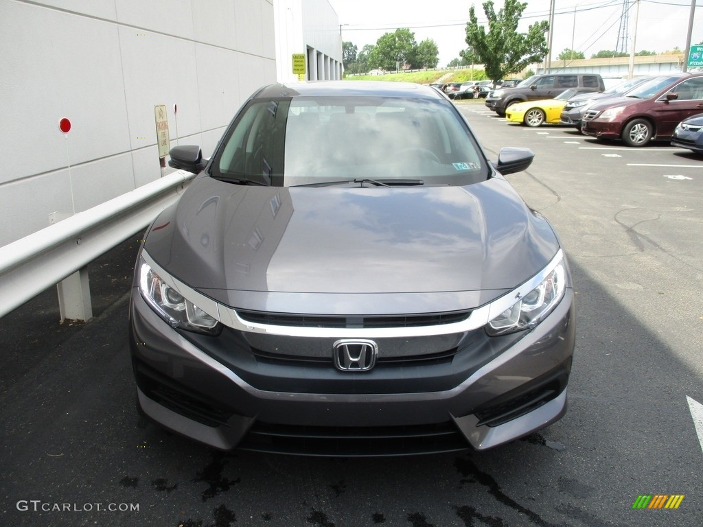 2016 Civic EX Sedan - Modern Steel Metallic / Black photo #8