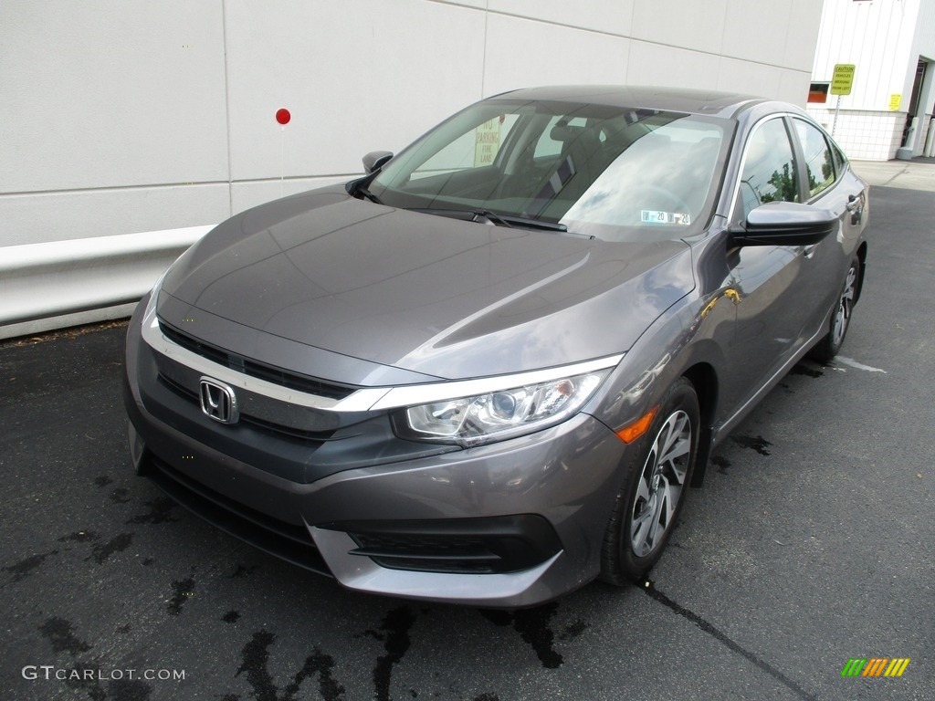 2016 Civic EX Sedan - Modern Steel Metallic / Black photo #9