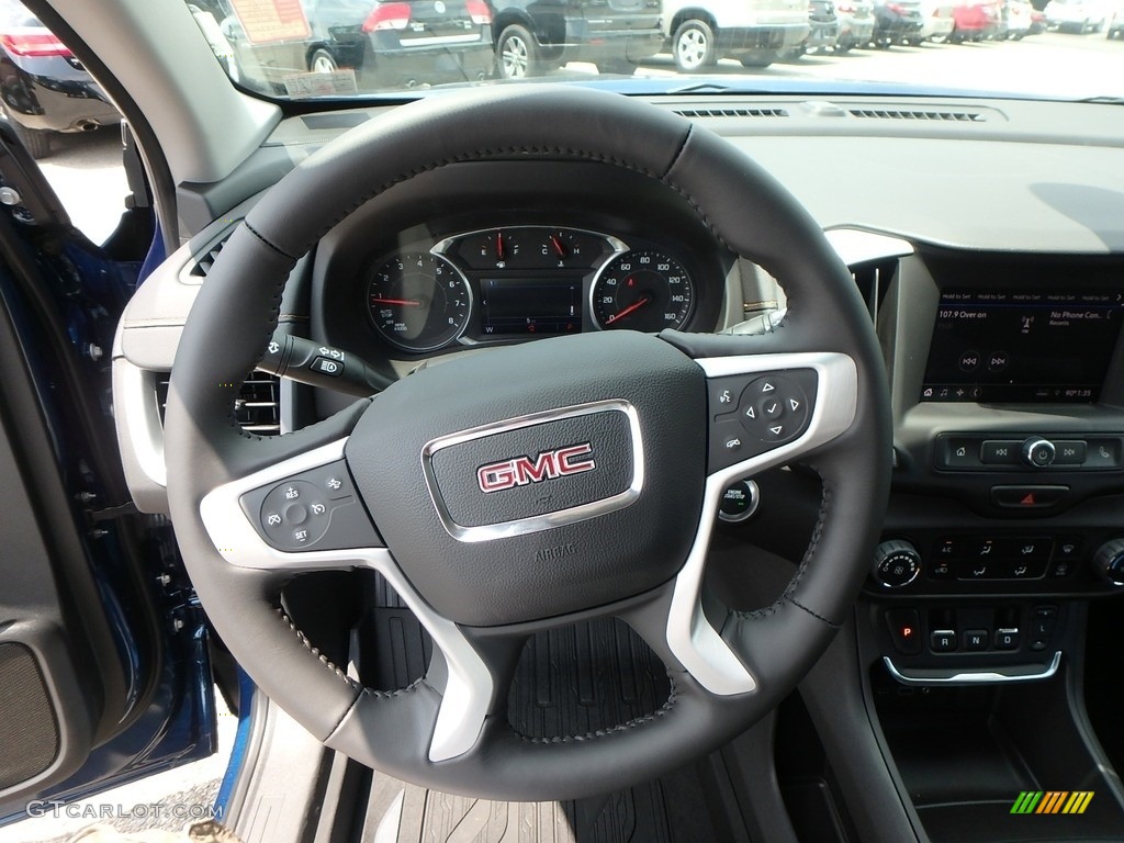 2020 GMC Terrain SLE AWD Jet Black Steering Wheel Photo #134365605