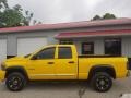 2008 Detonator Yellow Dodge Ram 1500 Laramie Quad Cab 4x4  photo #2