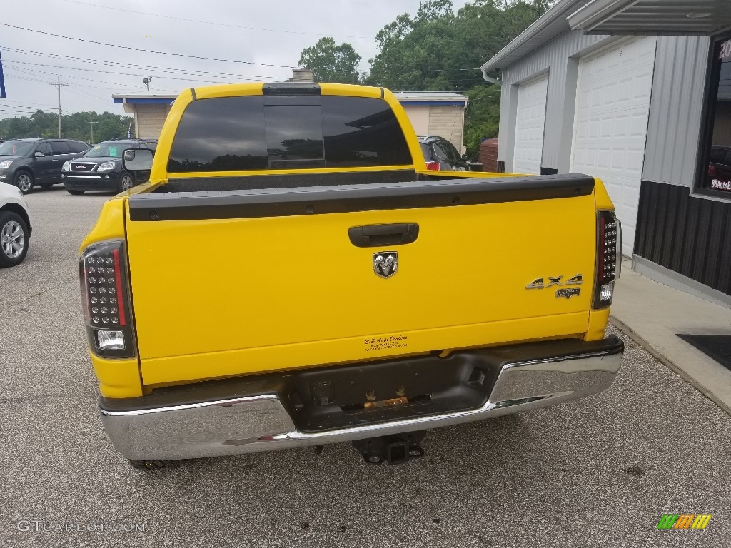 2008 Ram 1500 Laramie Quad Cab 4x4 - Detonator Yellow / Medium Slate Gray photo #4