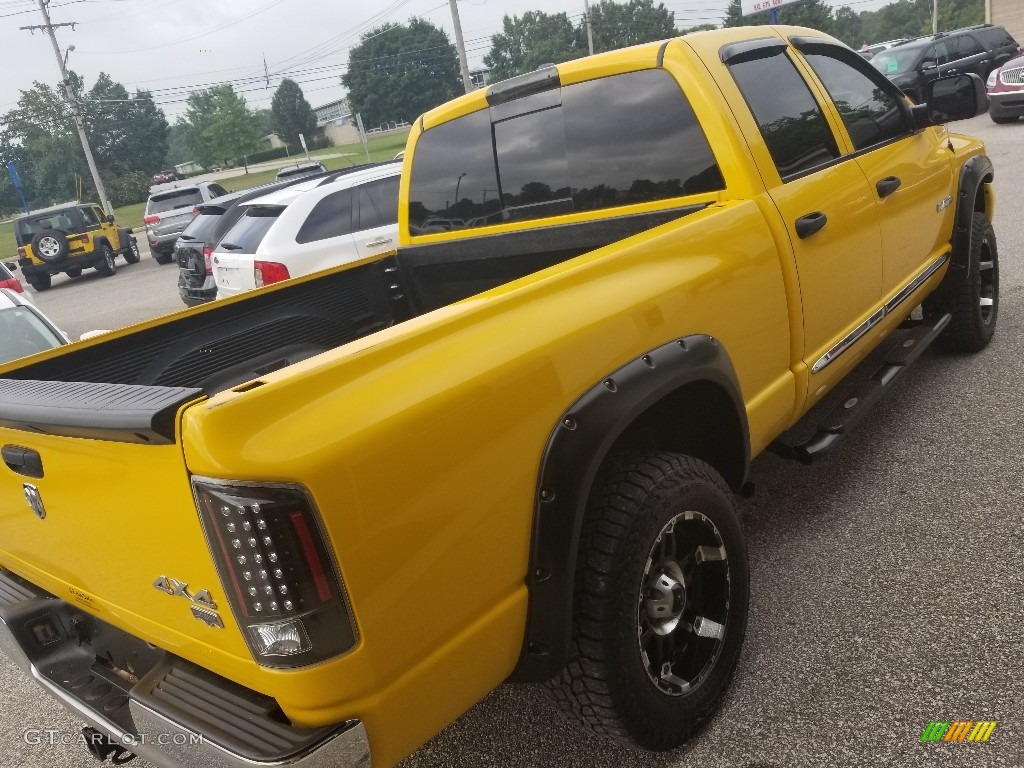 2008 Ram 1500 Laramie Quad Cab 4x4 - Detonator Yellow / Medium Slate Gray photo #7