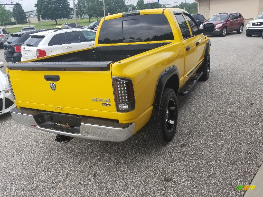 2008 Ram 1500 Laramie Quad Cab 4x4 - Detonator Yellow / Medium Slate Gray photo #42