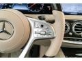 2018 Mercedes-Benz S Silk Beige/Espresso Brown Interior Steering Wheel Photo
