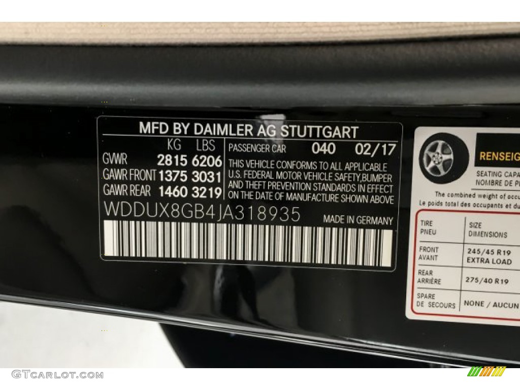2018 Mercedes-Benz S Maybach S 560 4Matic Color Code Photos