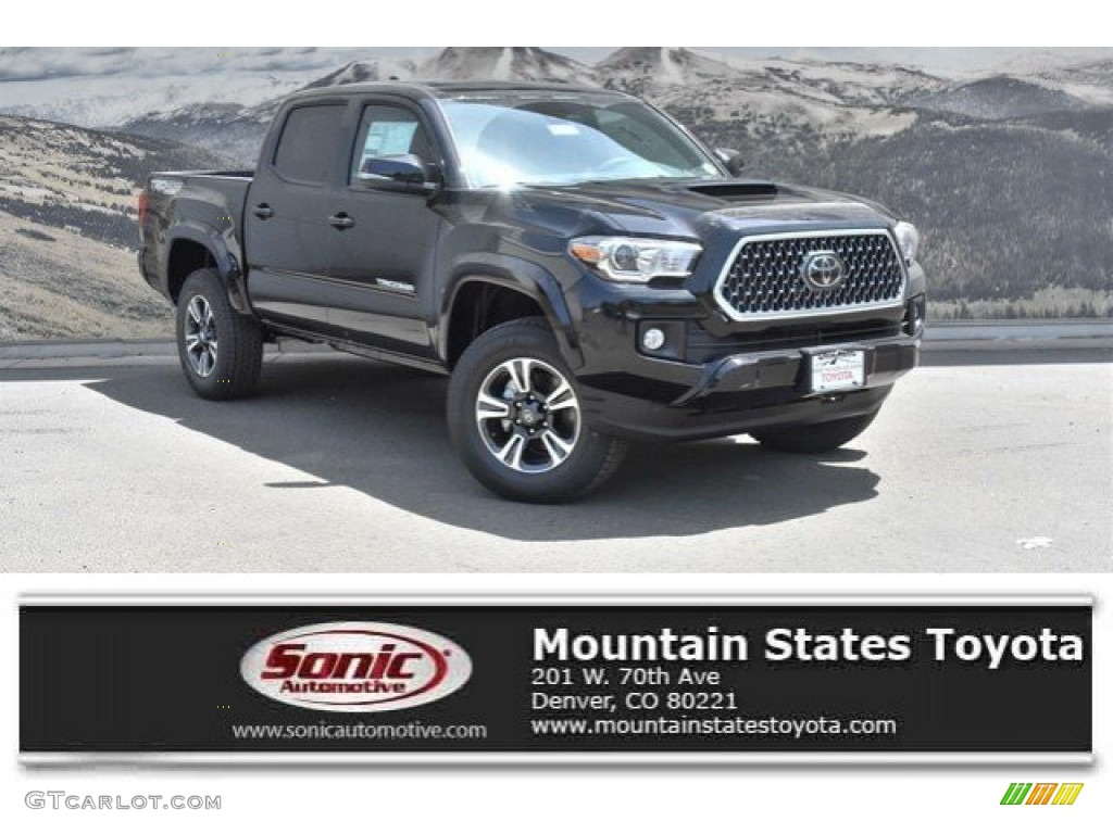 2019 Tacoma TRD Sport Double Cab 4x4 - Midnight Black Metallic / TRD Graphite photo #1