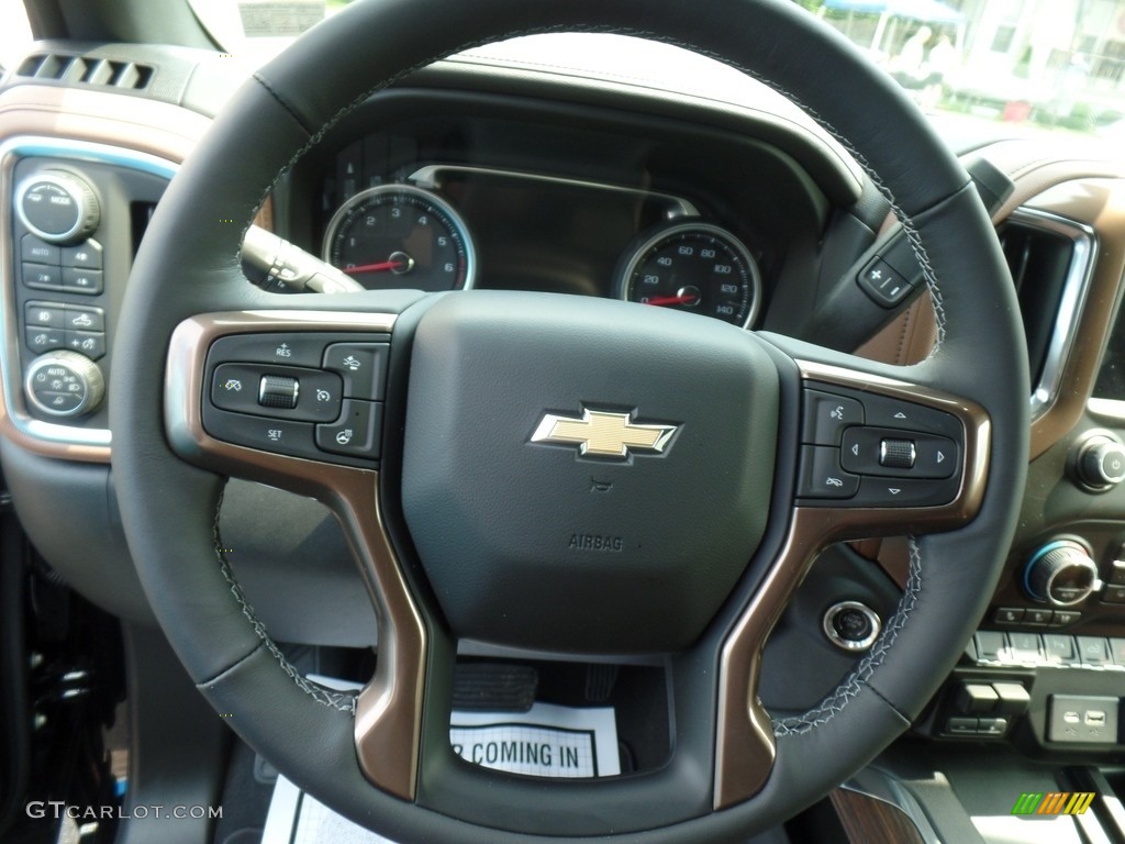 2020 Chevrolet Silverado 2500HD High Country Crew Cab 4x4 Jet Black/­Umber Steering Wheel Photo #134377986