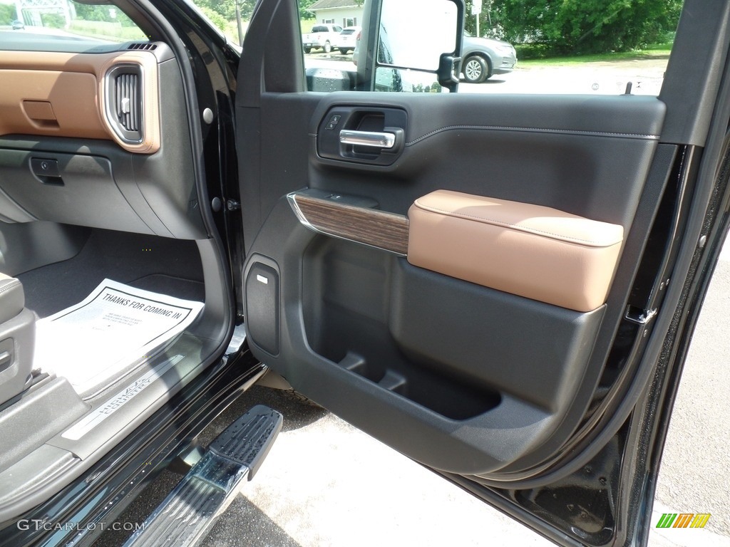 2020 Chevrolet Silverado 2500HD High Country Crew Cab 4x4 Jet Black/­Umber Door Panel Photo #134378421
