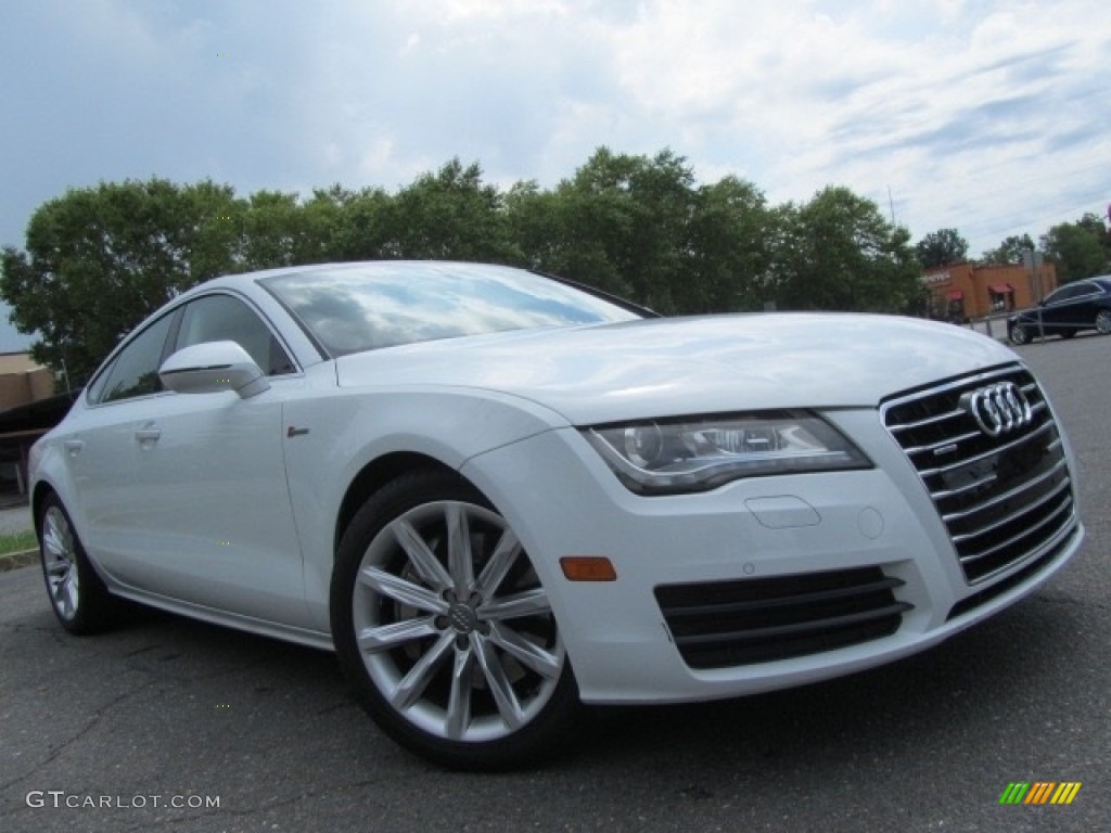 2013 A7 3.0T quattro Premium Plus - Glacier White Metallic / Velvet Beige photo #2