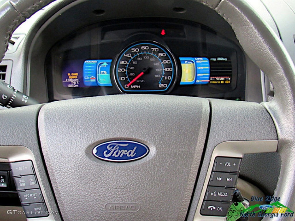 2011 Fusion Hybrid - Light Ice Blue Metallic / Medium Light Stone photo #17