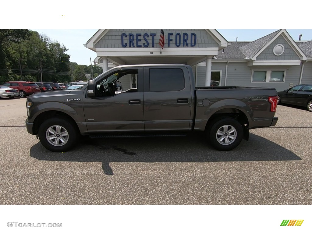 2016 F150 XL SuperCrew 4x4 - Lithium Gray / Medium Earth Gray photo #4
