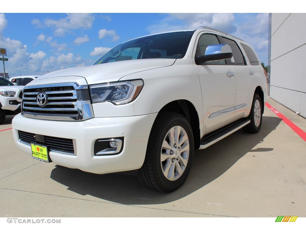 Blizzard White Pearl 2019 Toyota Sequoia Platinum 4x4 Exterior Photo #134385202
