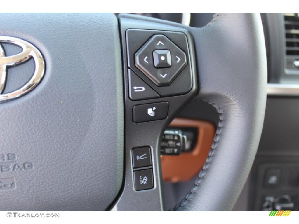 2019 Toyota Sequoia Platinum 4x4 Red Rock Steering Wheel Photo #134385328