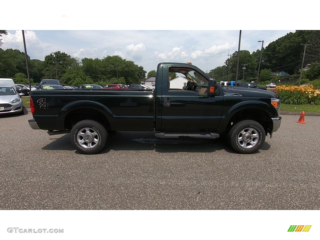 2013 F250 Super Duty XLT Regular Cab 4x4 - Green Gem Metallic / Steel photo #8