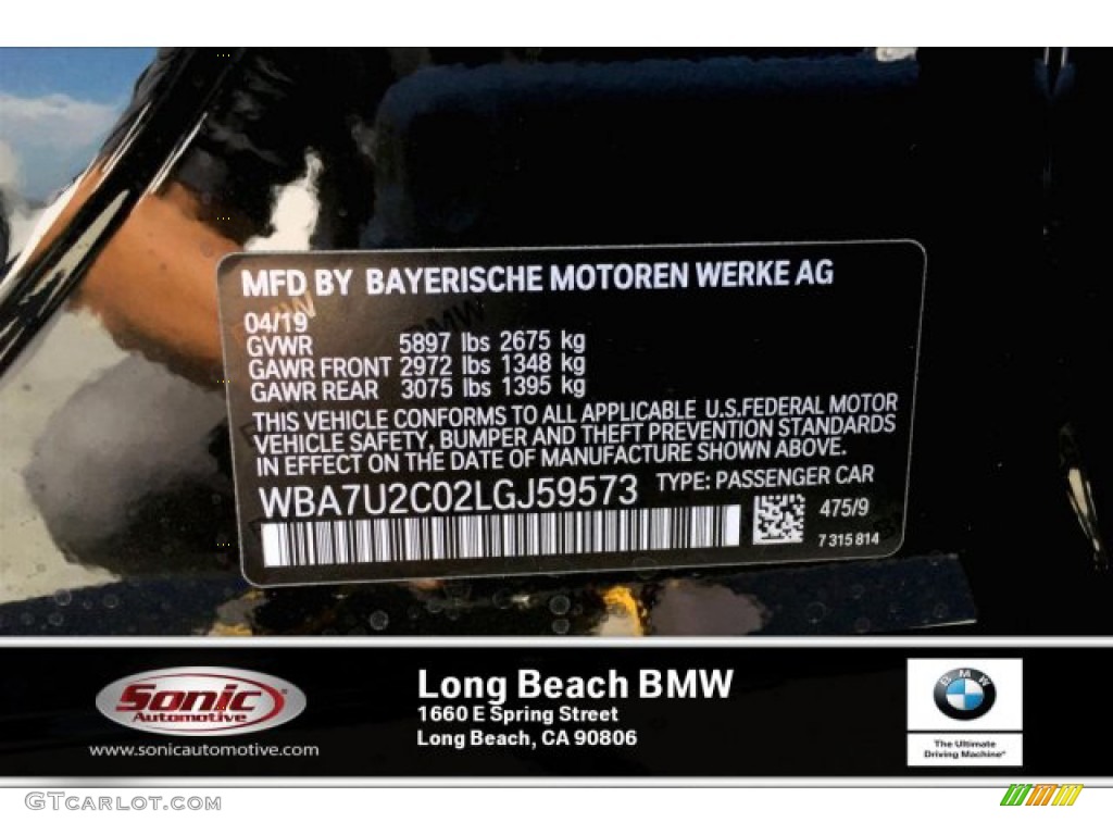 2020 7 Series 750i xDrive Sedan - Black Sapphire Metallic / Black photo #11