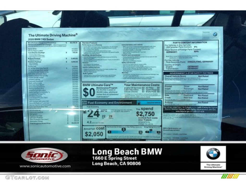 2020 7 Series 740i Sedan - Alpine White / Mocha photo #10