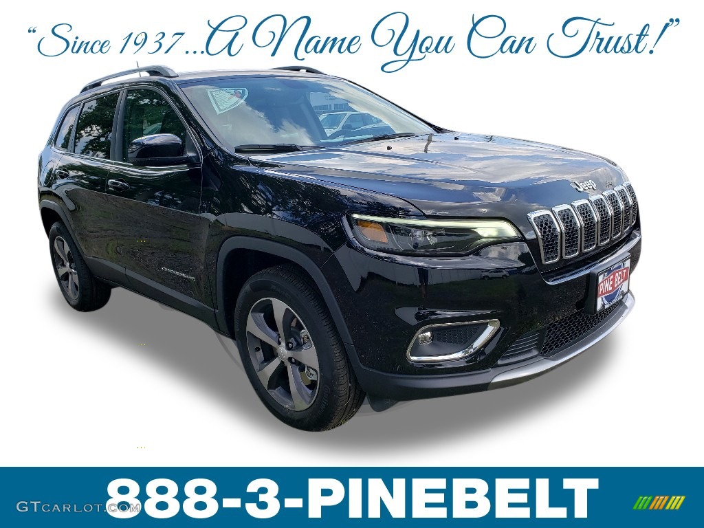 2019 Cherokee Limited 4x4 - Diamond Black Crystal Pearl / Black photo #1