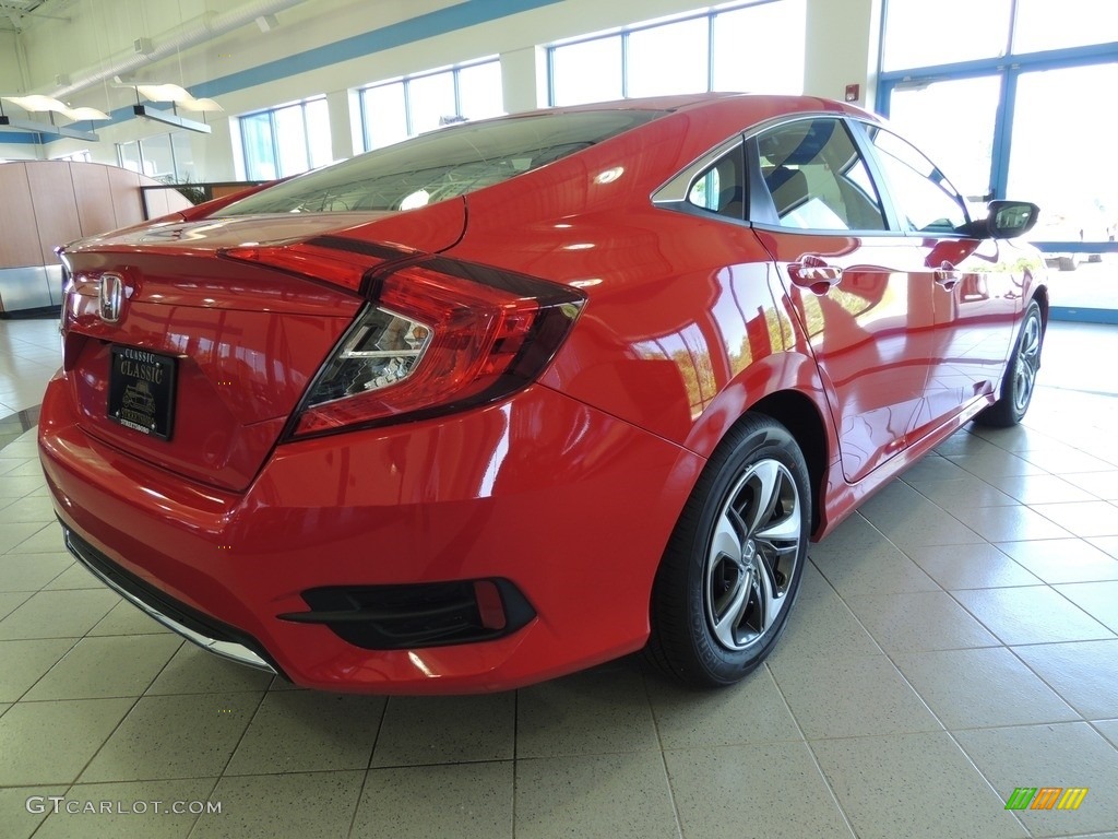 2019 Civic LX Sedan - Rallye Red / Black photo #5