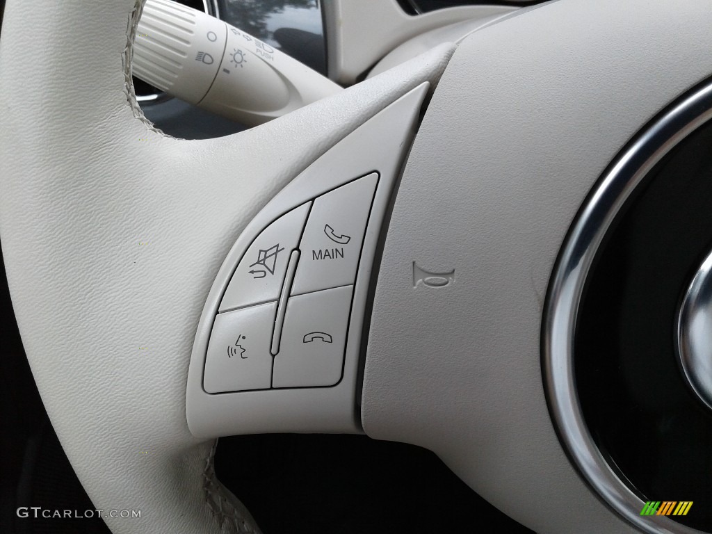 2019 Fiat 500 Pop Avorio (Ivory) Steering Wheel Photo #134403328