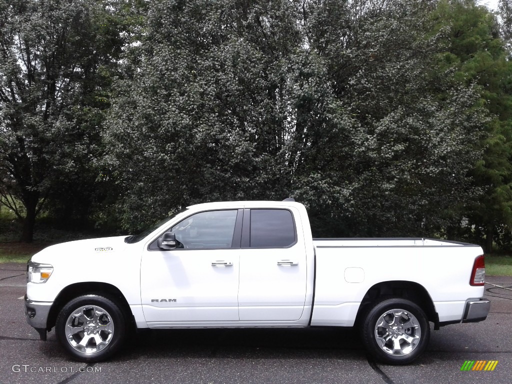 2019 1500 Big Horn Quad Cab 4x4 - Bright White / Black/Diesel Gray photo #1
