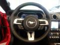 2019 Ford Mustang Ebony w/Miko Suede and Red Accent Stitching Interior Steering Wheel Photo