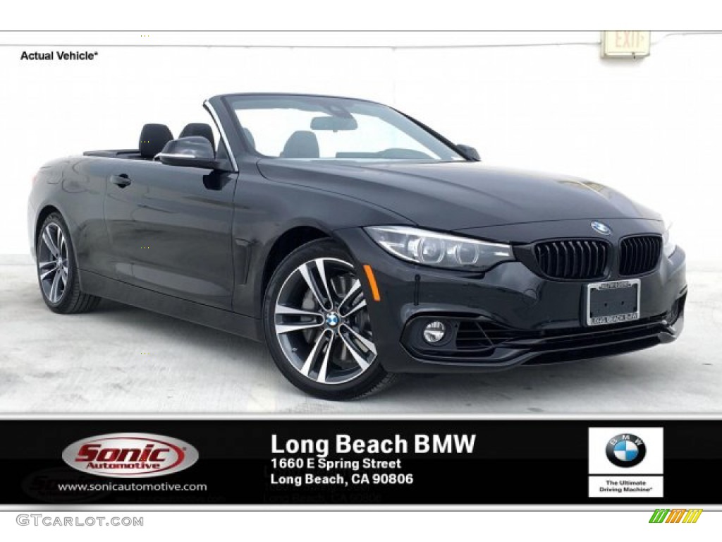 2020 4 Series 440i Convertible - Black Sapphire Metallic / Black photo #1