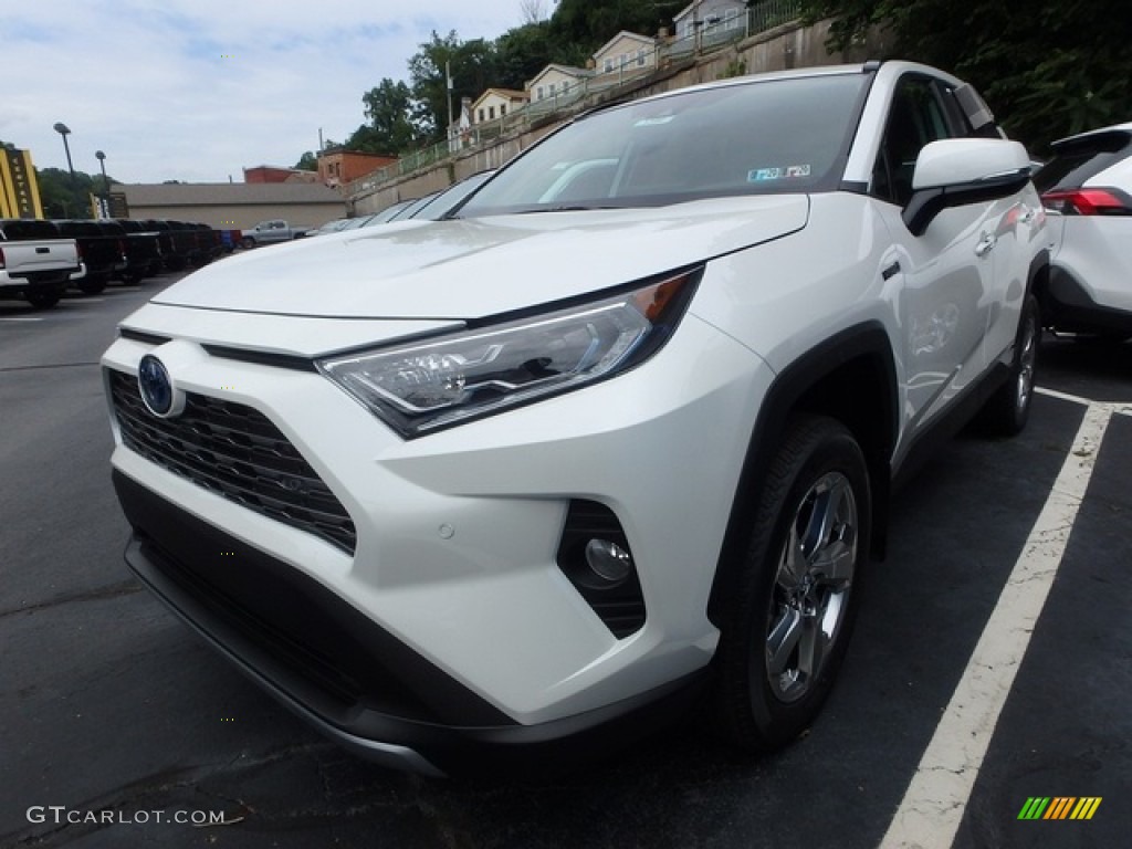 Blizzard White Pearl 2019 Toyota RAV4 Limited AWD Hybrid Exterior Photo #134409105