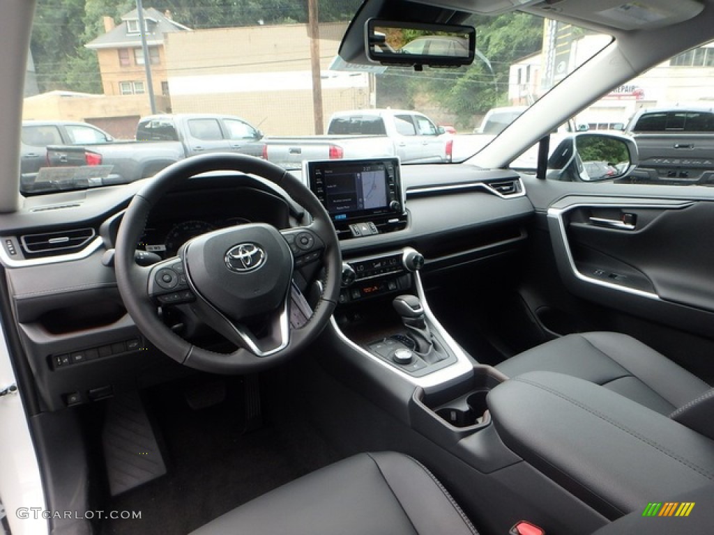 Black Interior 2019 Toyota RAV4 Limited AWD Hybrid Photo #134409174