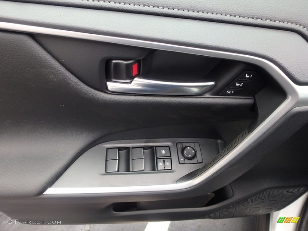 2019 Toyota RAV4 Limited AWD Hybrid Black Door Panel Photo #134409195