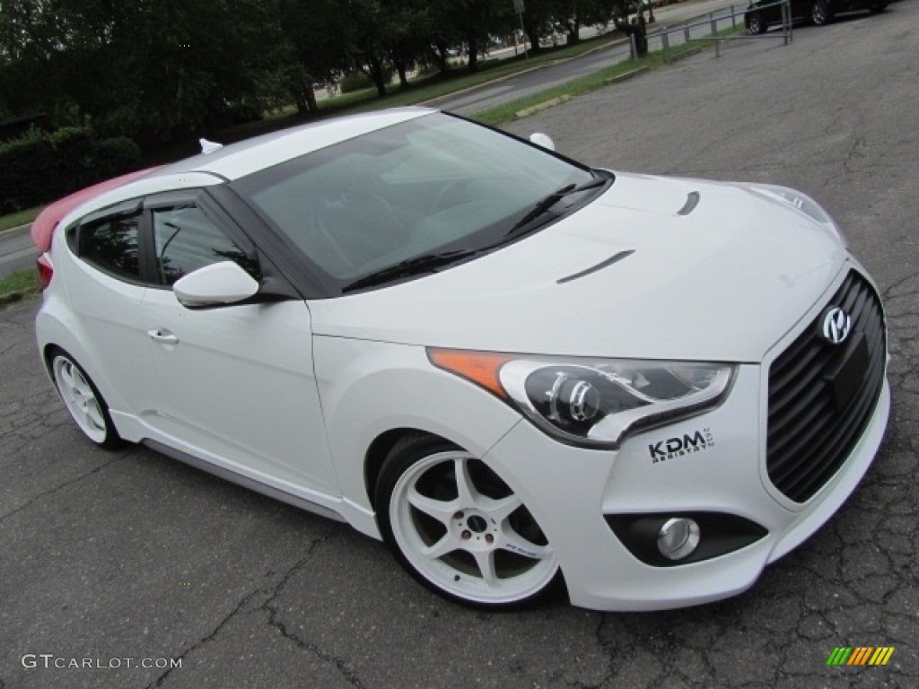 2013 Veloster Turbo - Elite White Pearl / Black photo #3