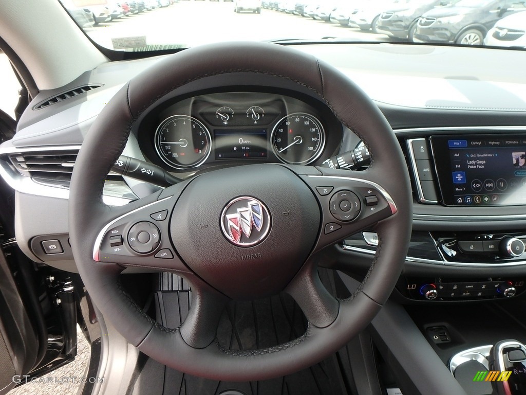 2020 Buick Enclave Essence AWD Dark Galvinized/Ebony Steering Wheel Photo #134417616