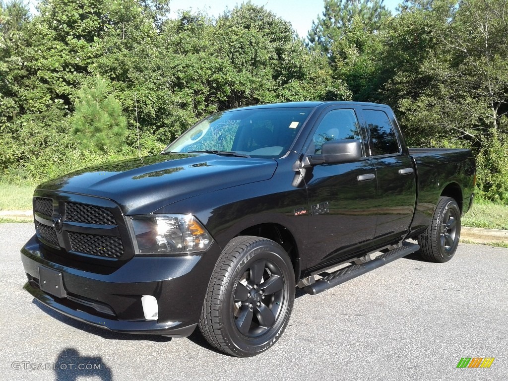 2018 1500 Express Quad Cab - Brilliant Black Crystal Pearl / Black/Diesel Gray photo #2