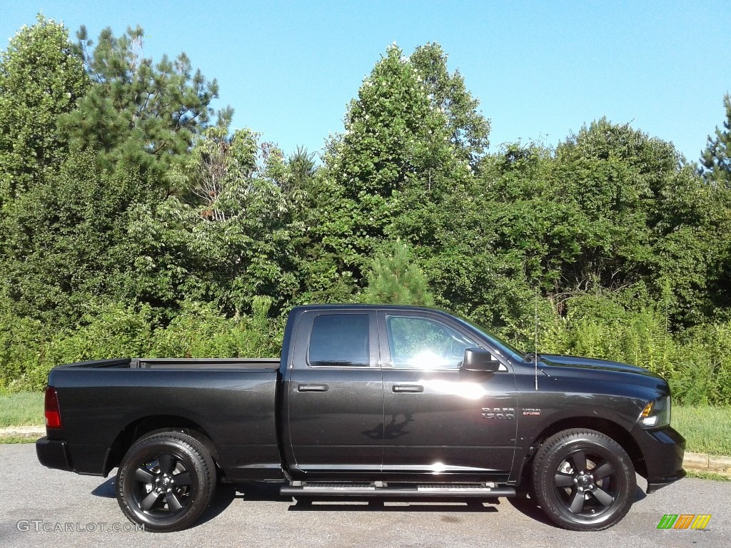 2018 1500 Express Quad Cab - Brilliant Black Crystal Pearl / Black/Diesel Gray photo #5