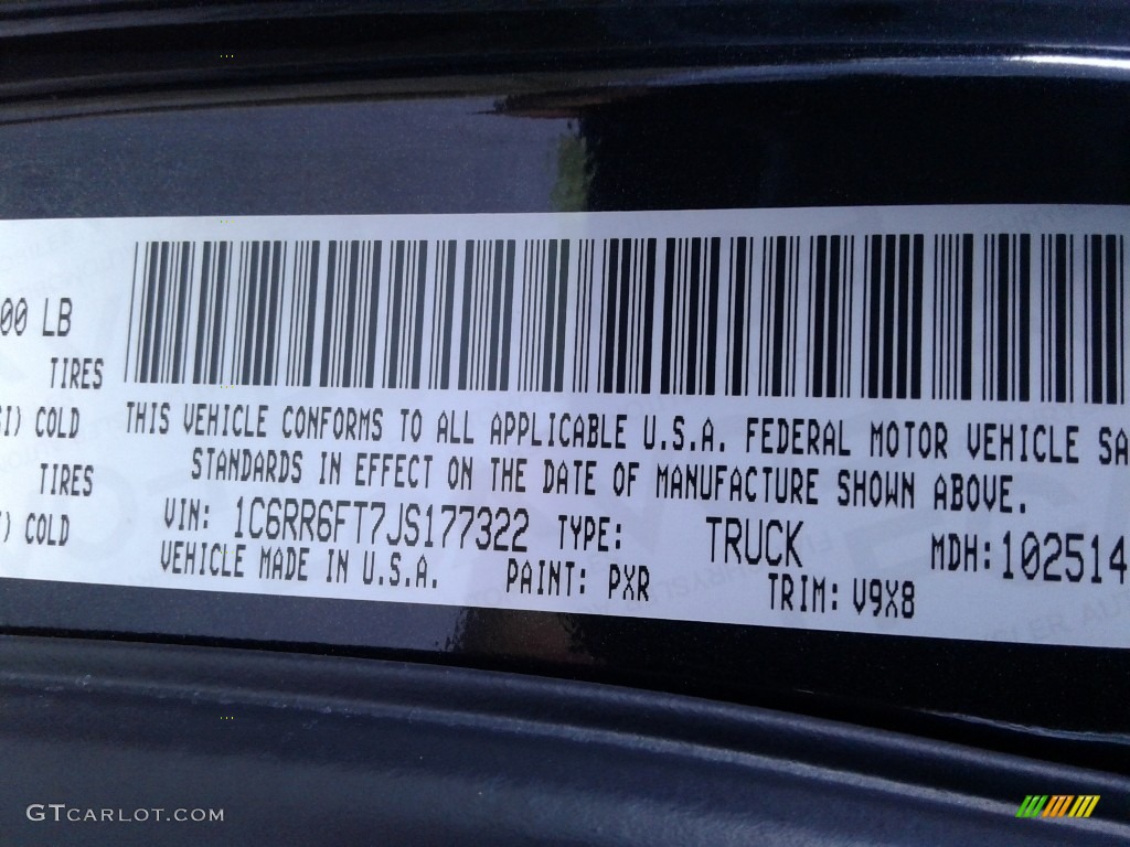 2018 1500 Express Quad Cab - Brilliant Black Crystal Pearl / Black/Diesel Gray photo #28