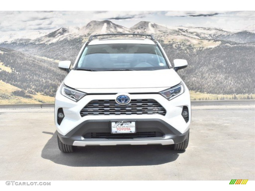 2019 RAV4 Limited AWD Hybrid - Blizzard White Pearl / Black photo #2