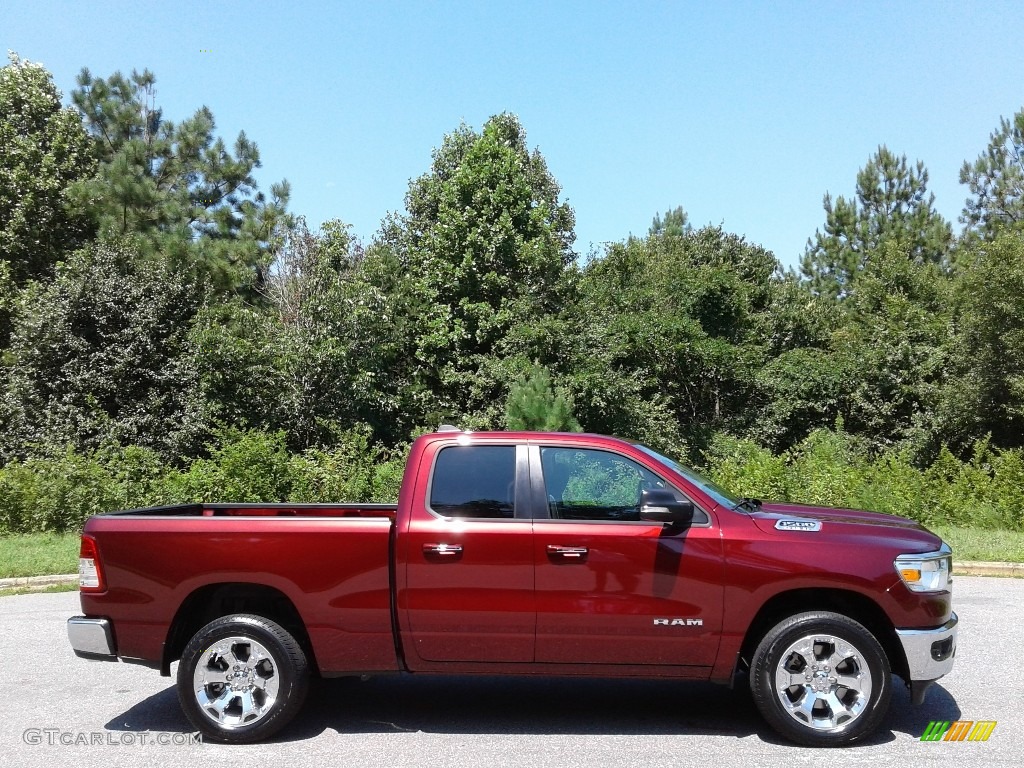 2019 1500 Big Horn Quad Cab 4x4 - Delmonico Red Pearl / Black/Diesel Gray photo #5