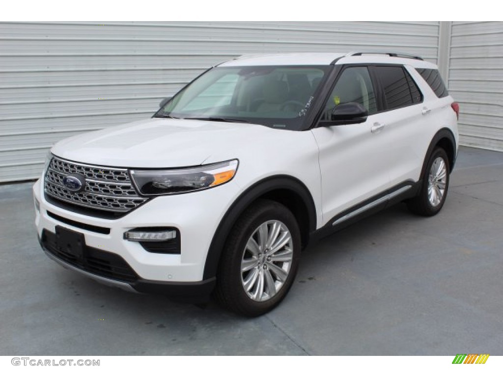 Star White Metallic Tri-Coat 2020 Ford Explorer Limited 4WD Exterior Photo #134425065