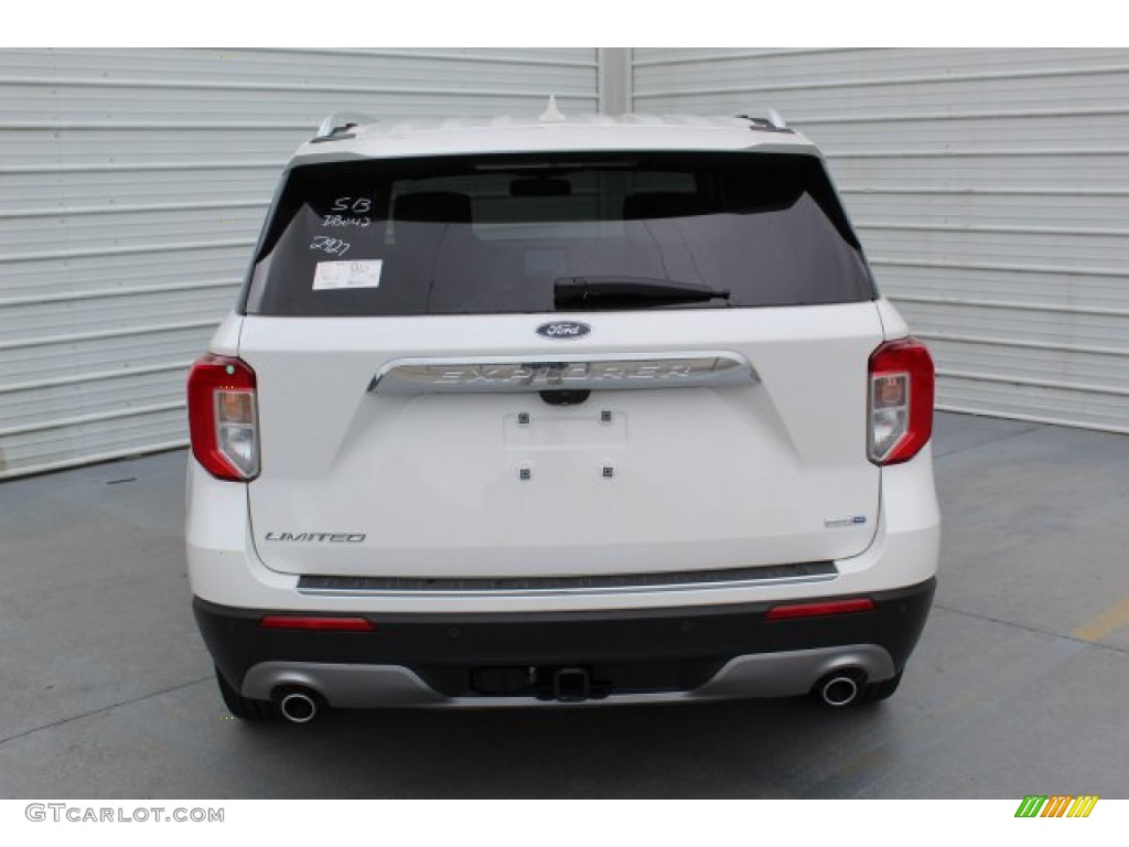 2020 Explorer Limited 4WD - Star White Metallic Tri-Coat / Sandstone photo #8