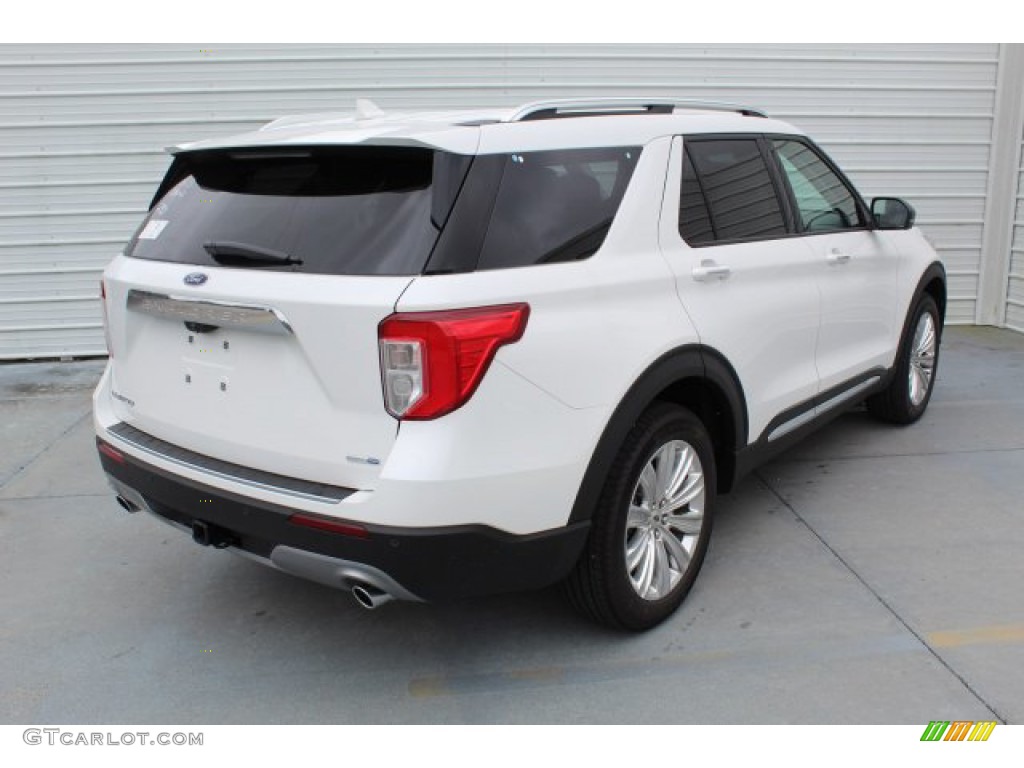 2020 Explorer Limited 4WD - Star White Metallic Tri-Coat / Sandstone photo #9