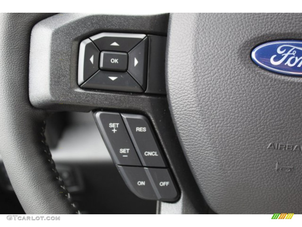 2019 Ford F150 XLT SuperCrew Black Steering Wheel Photo #134427459