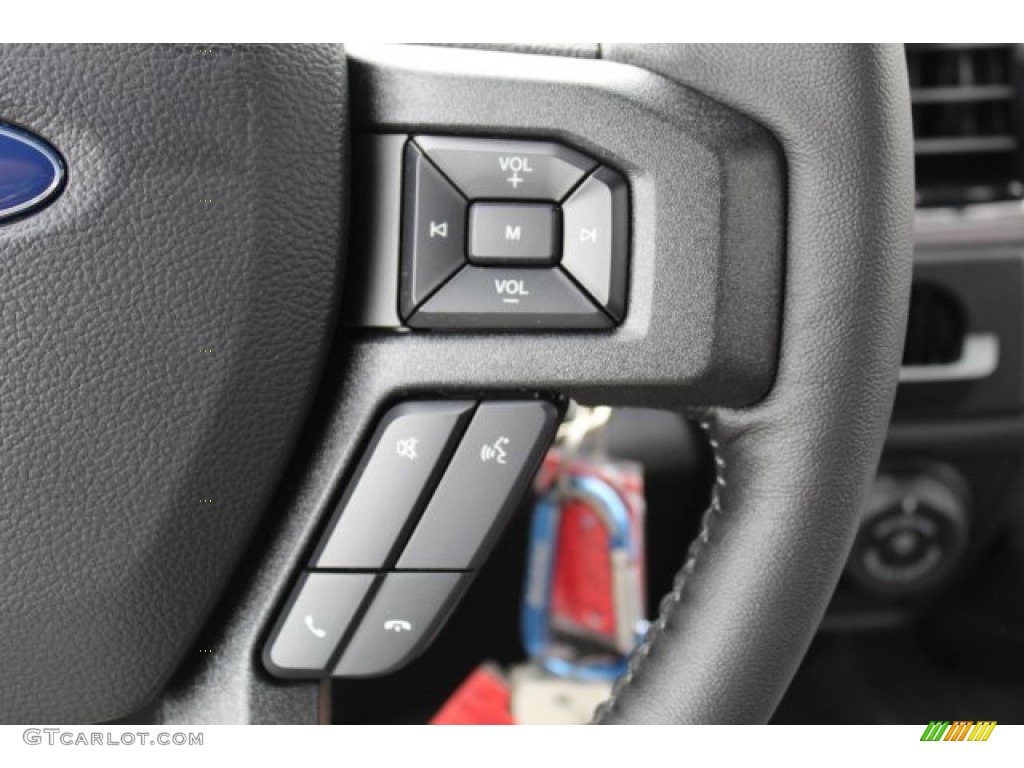 2019 Ford F150 XLT SuperCrew Black Steering Wheel Photo #134427477